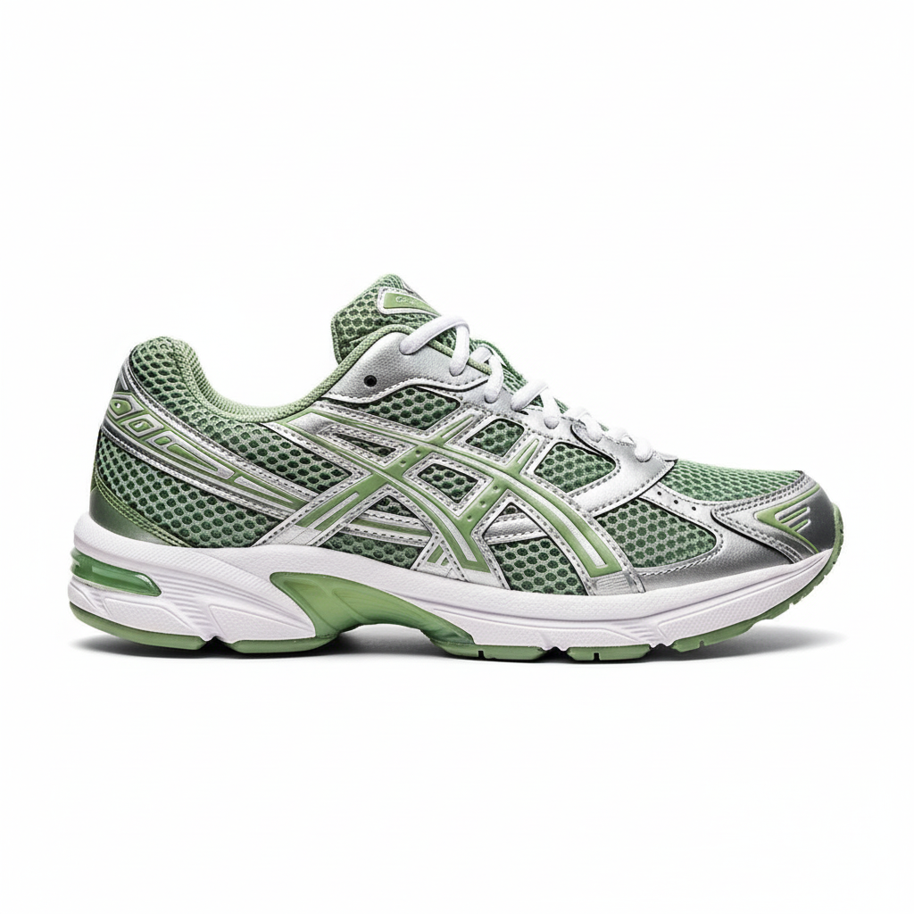 Baskets Asics sur fond blanc