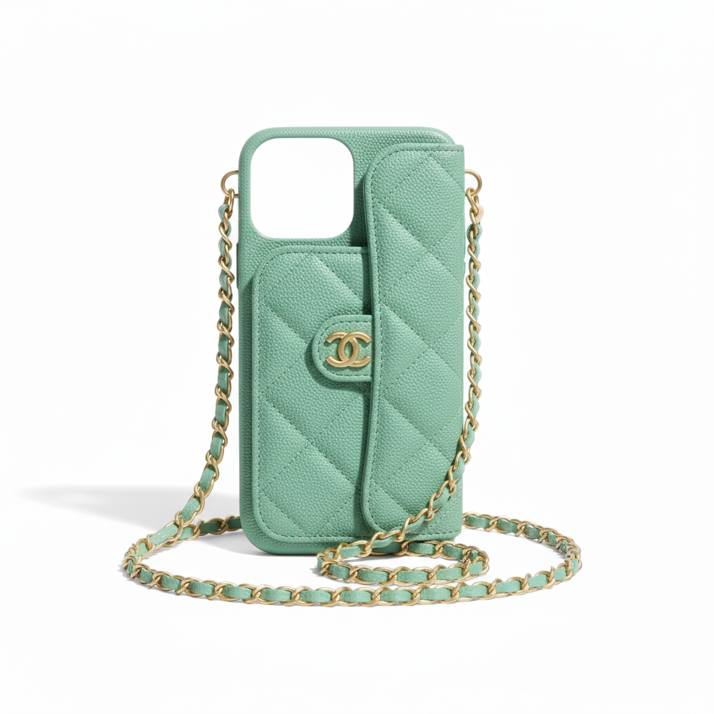 Coque Chanel vert menthe