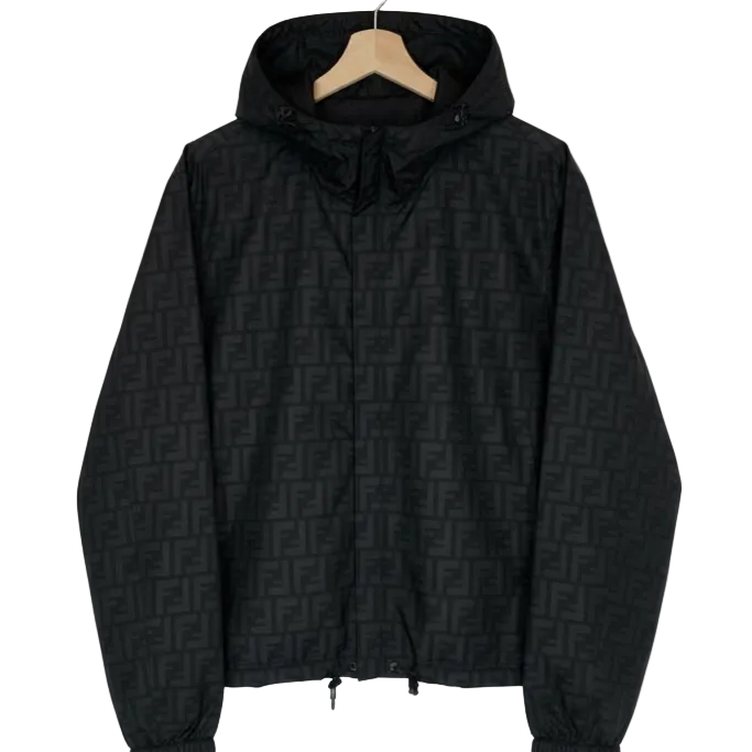 Veste Fendi noir anthracite fond blanc